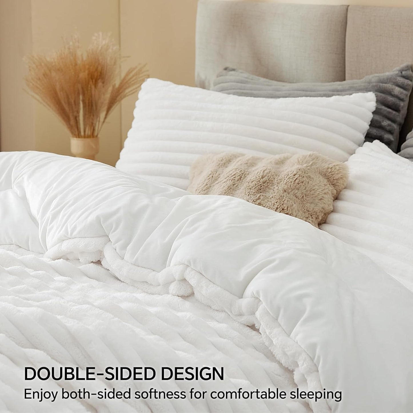 Fluffy Bright White Bedding