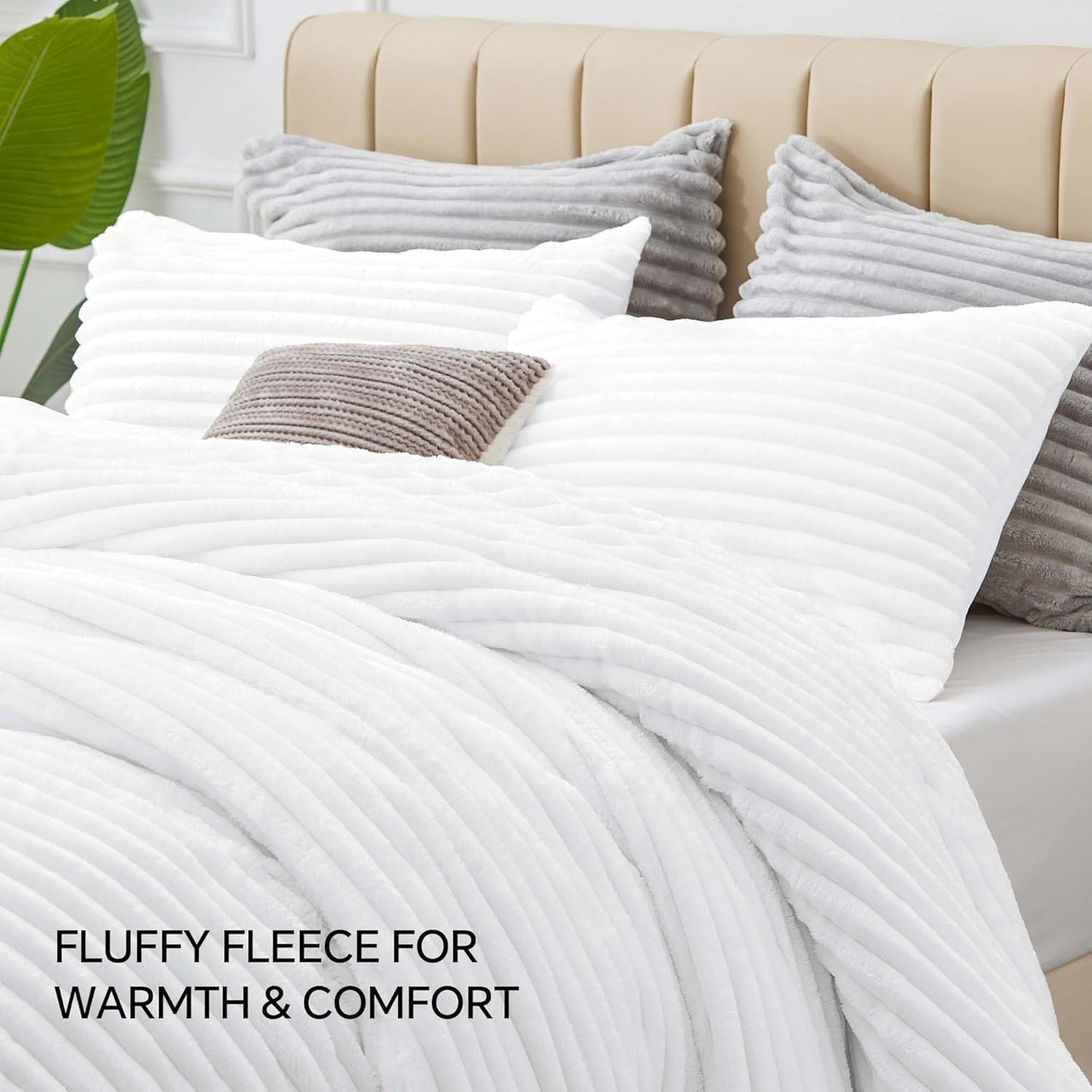 Fluffy Bright White Bedding